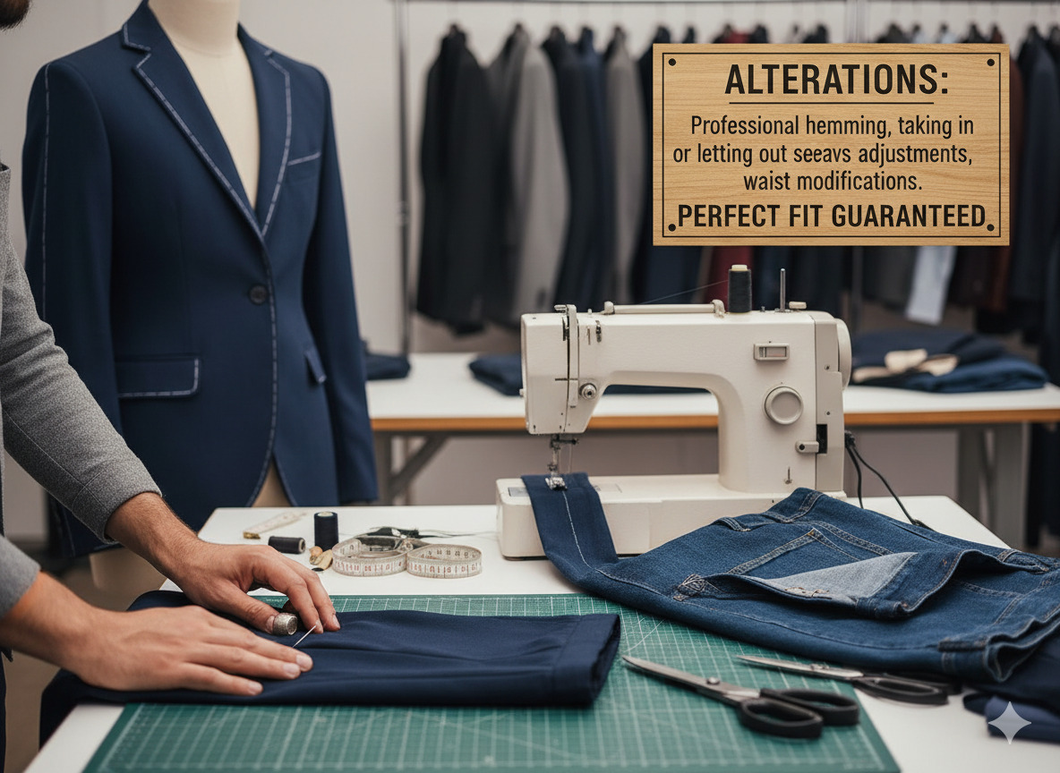 Professional garment alterations and hemming services